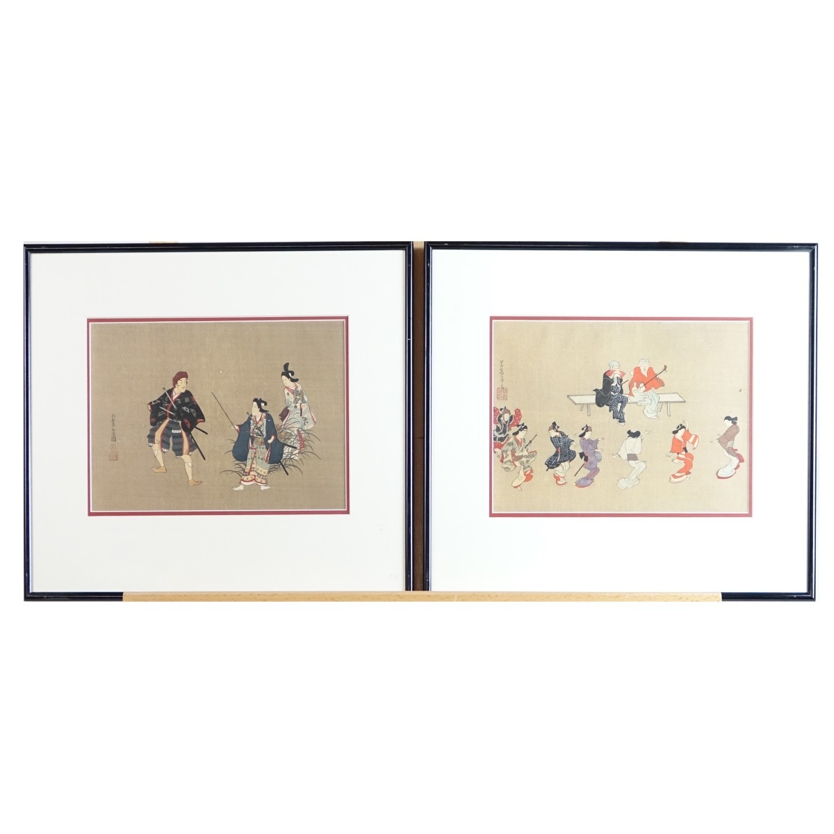 Two (2) Antique Japanese Color Woodblock Prints