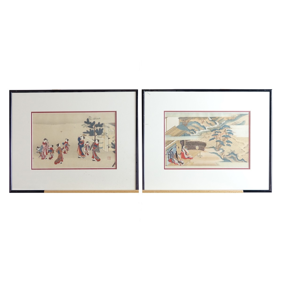 Two (2) Antique Japanese Color Woodblock Prints.