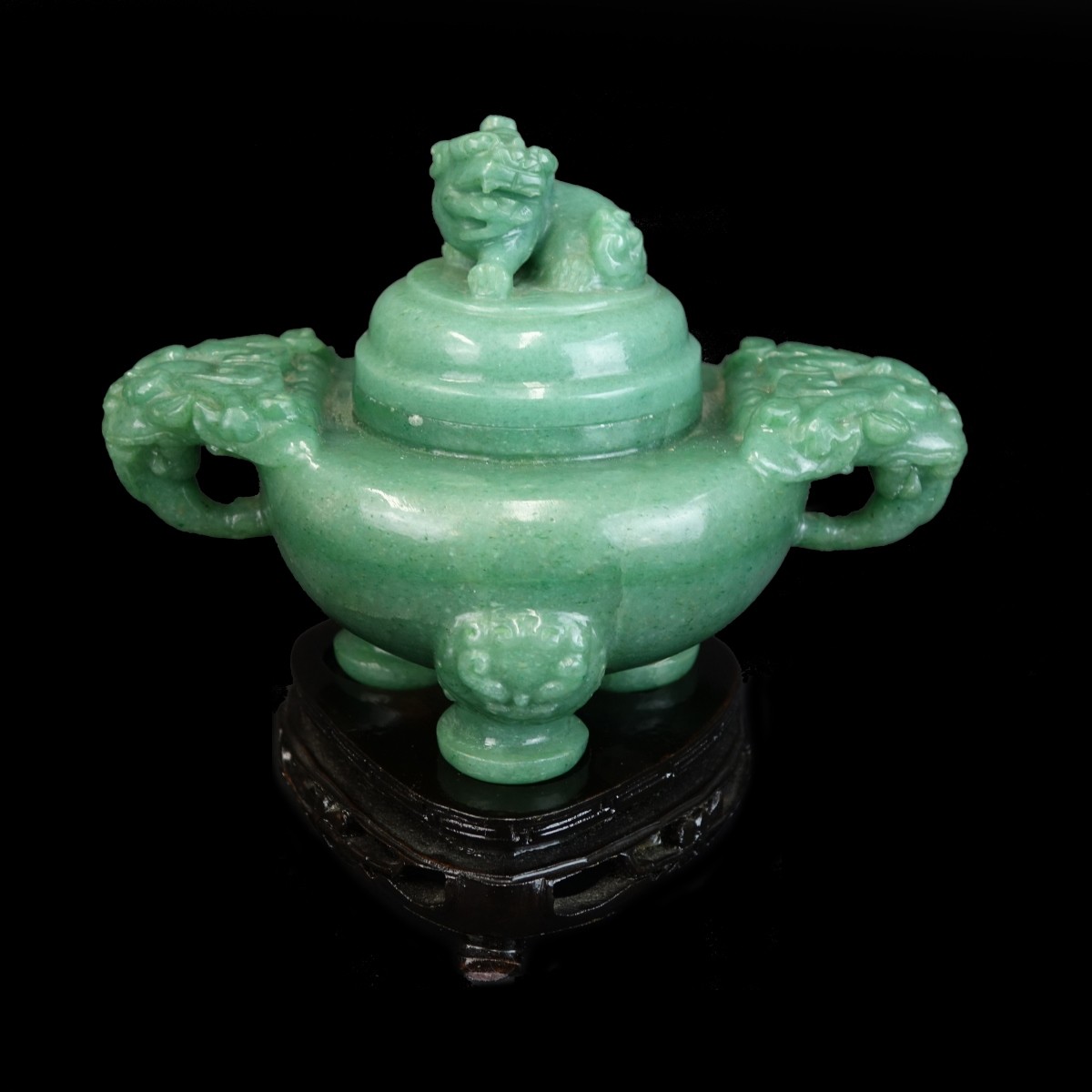 Chinese Serpentine Jade Incense Burner