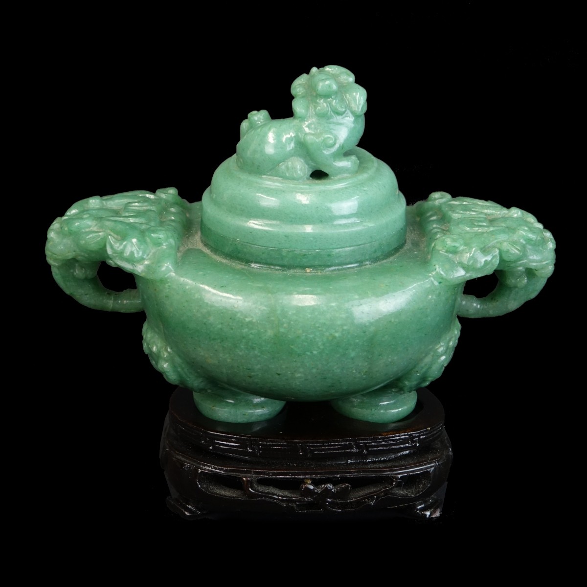 Chinese Serpentine Jade Incense Burner