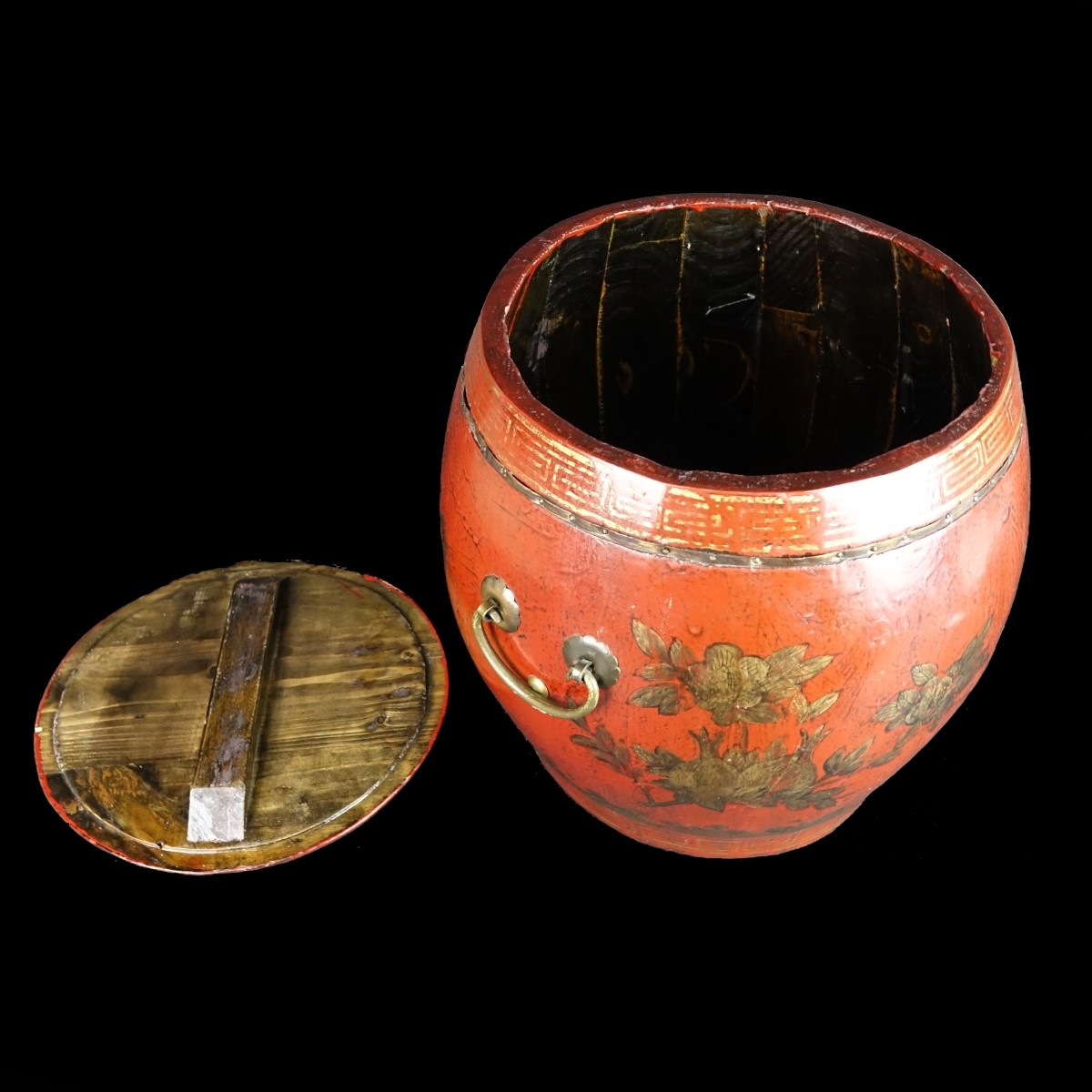 Antique Chinese Covered Rice Container