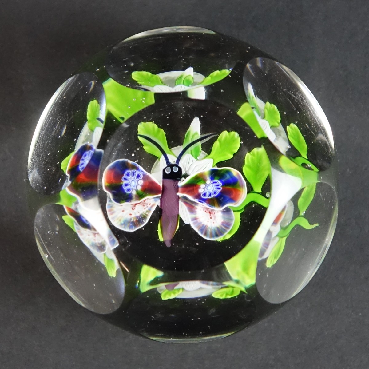 Antique Baccarat Faceted Paperweight