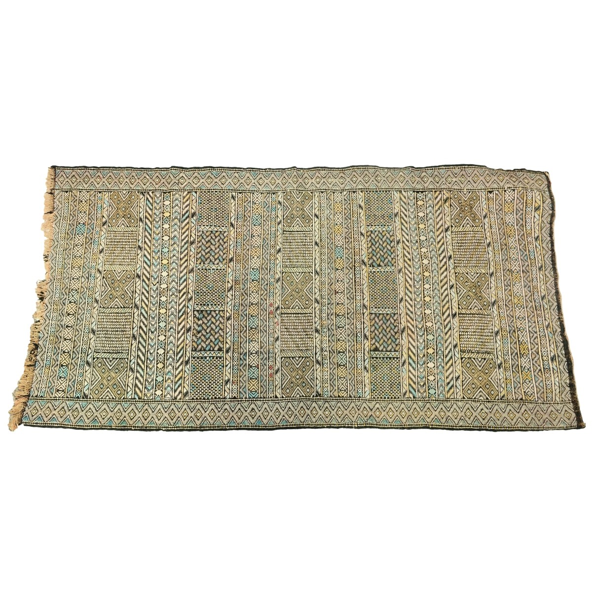 Antique Soumak Persian Tribal Style Wool Rug