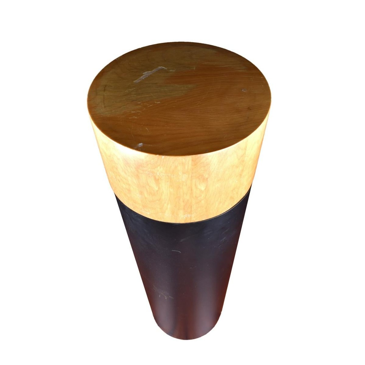 Black Laminate Round Pedestal