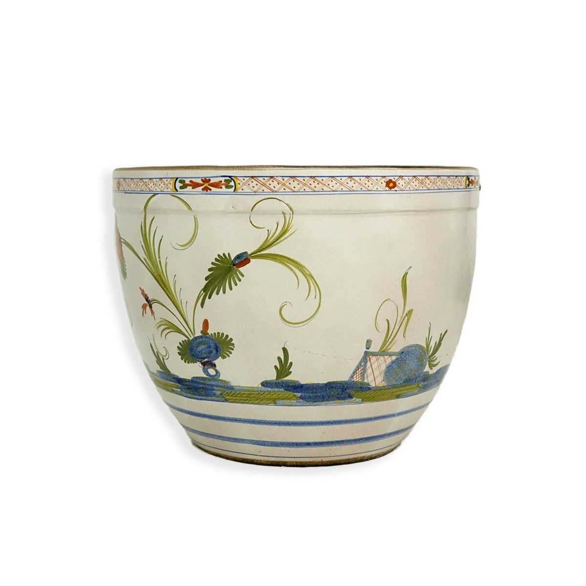 Large Italian Style Faience Planter