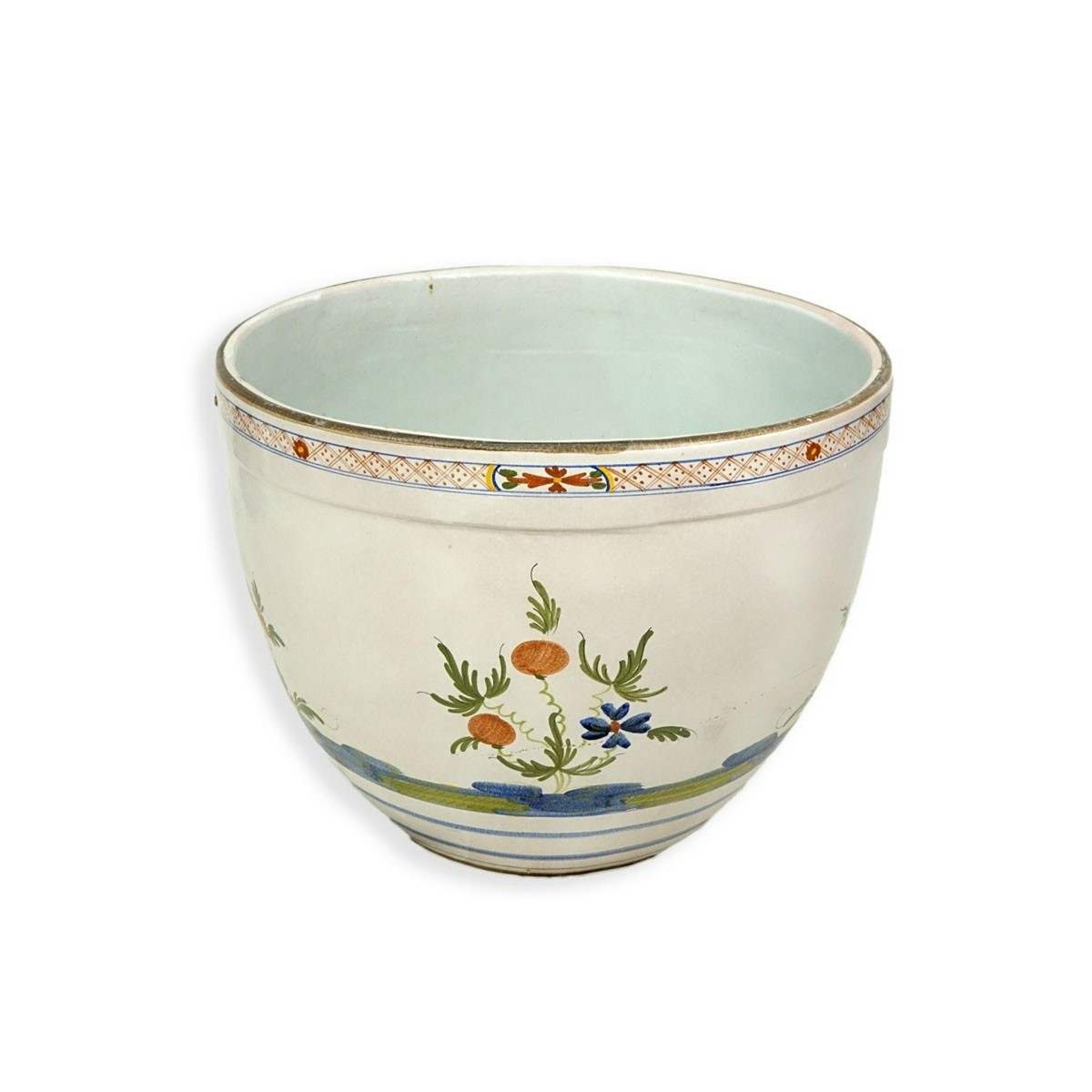 Large Italian Style Faience Planter