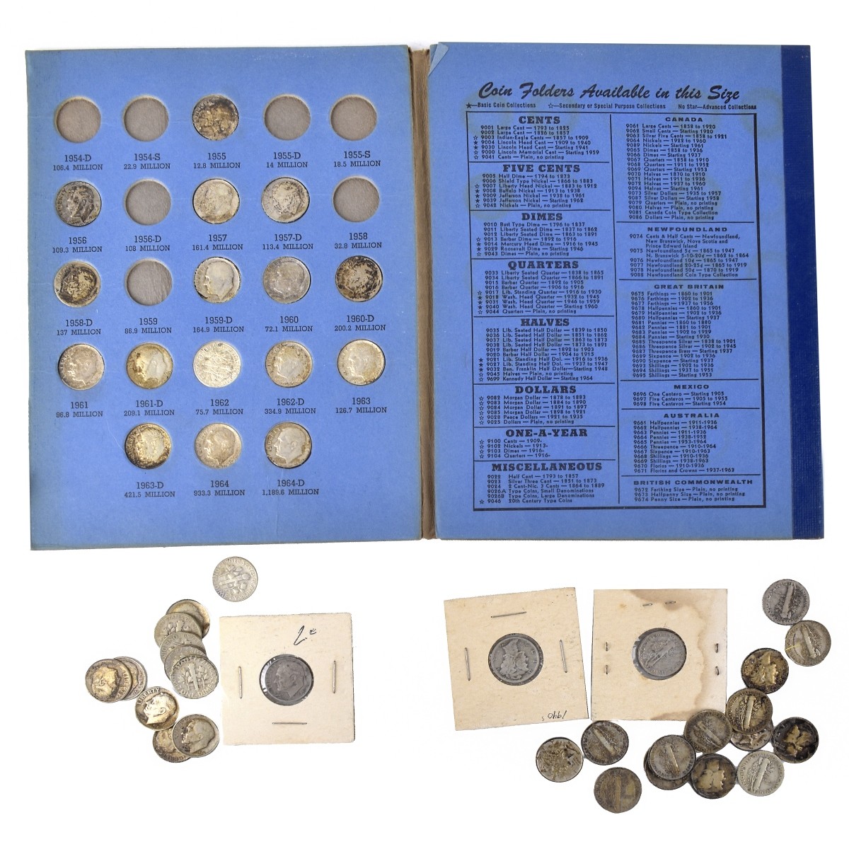 Fifty Four (54) U.S. Silver Dimes