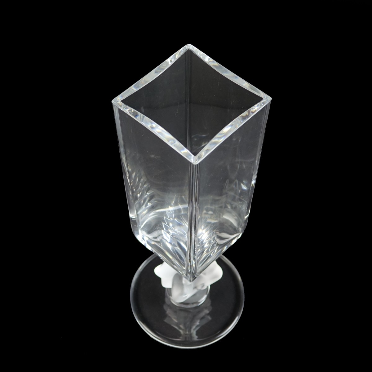 Lalique France "Cerf" Crystal Vase