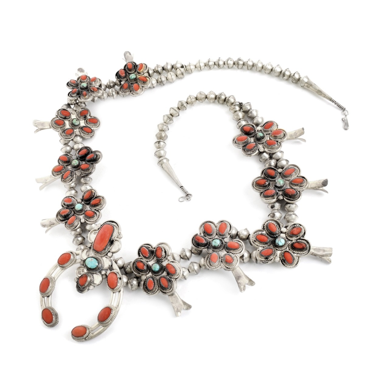 Navajo Squash Blossom Necklace