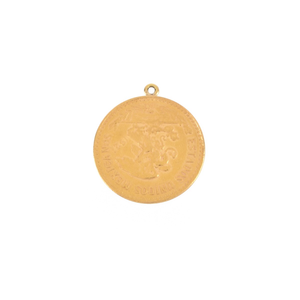 1921 Mexican 20 Pesos Gold Coin Pendant