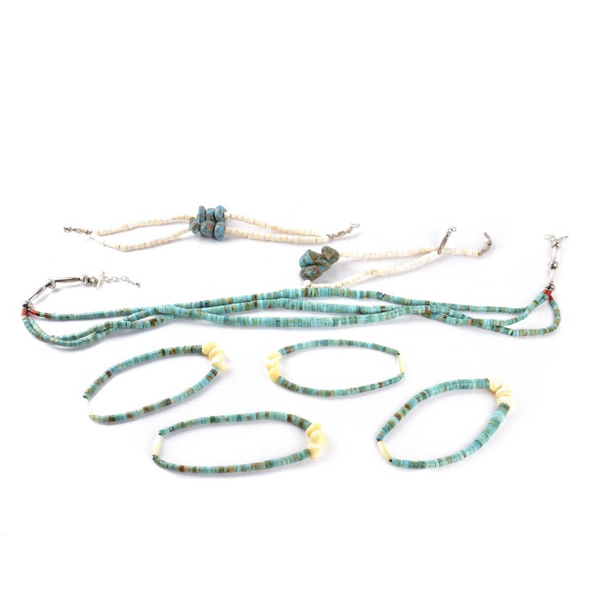 Collection of Turquoise and Coral Jewelry