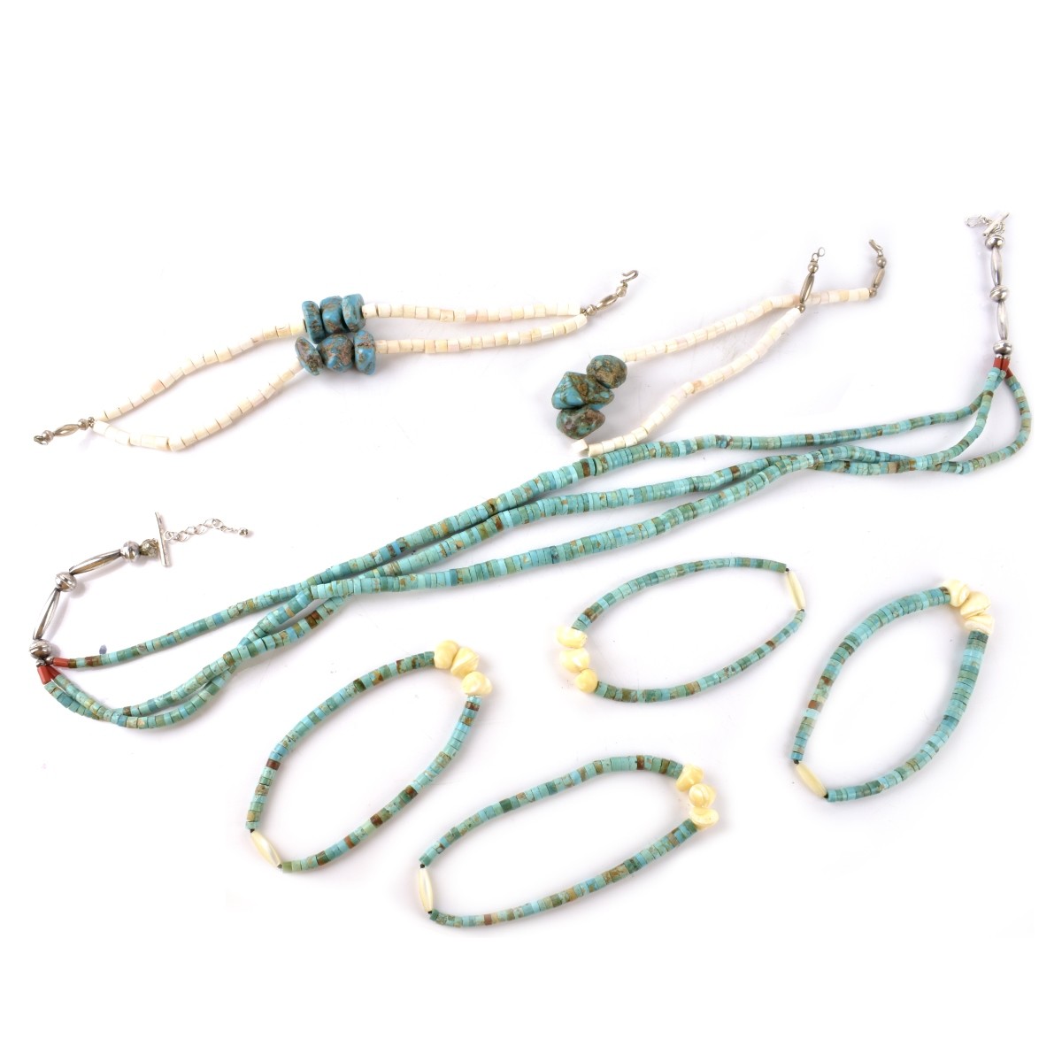 Collection of Turquoise and Coral Jewelry