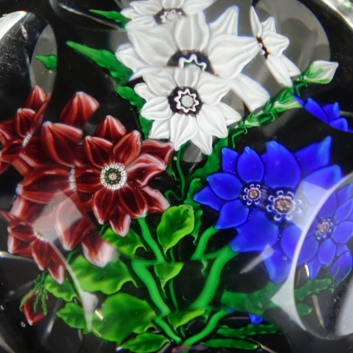 Saint Louis Faceted Art Glass Paperweight