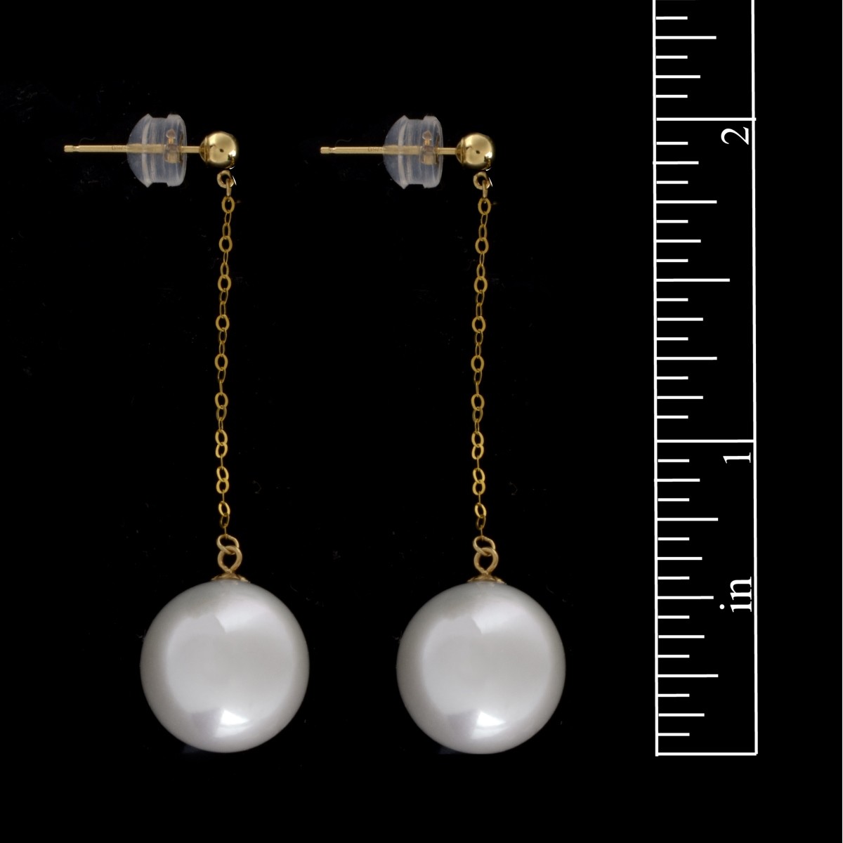 South Sea Pearl and 18K Earrings