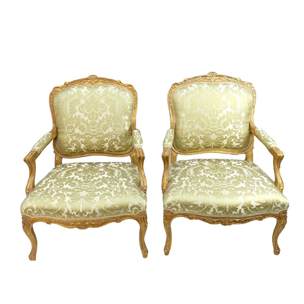 Pair of French Style Fauteuil Chairs