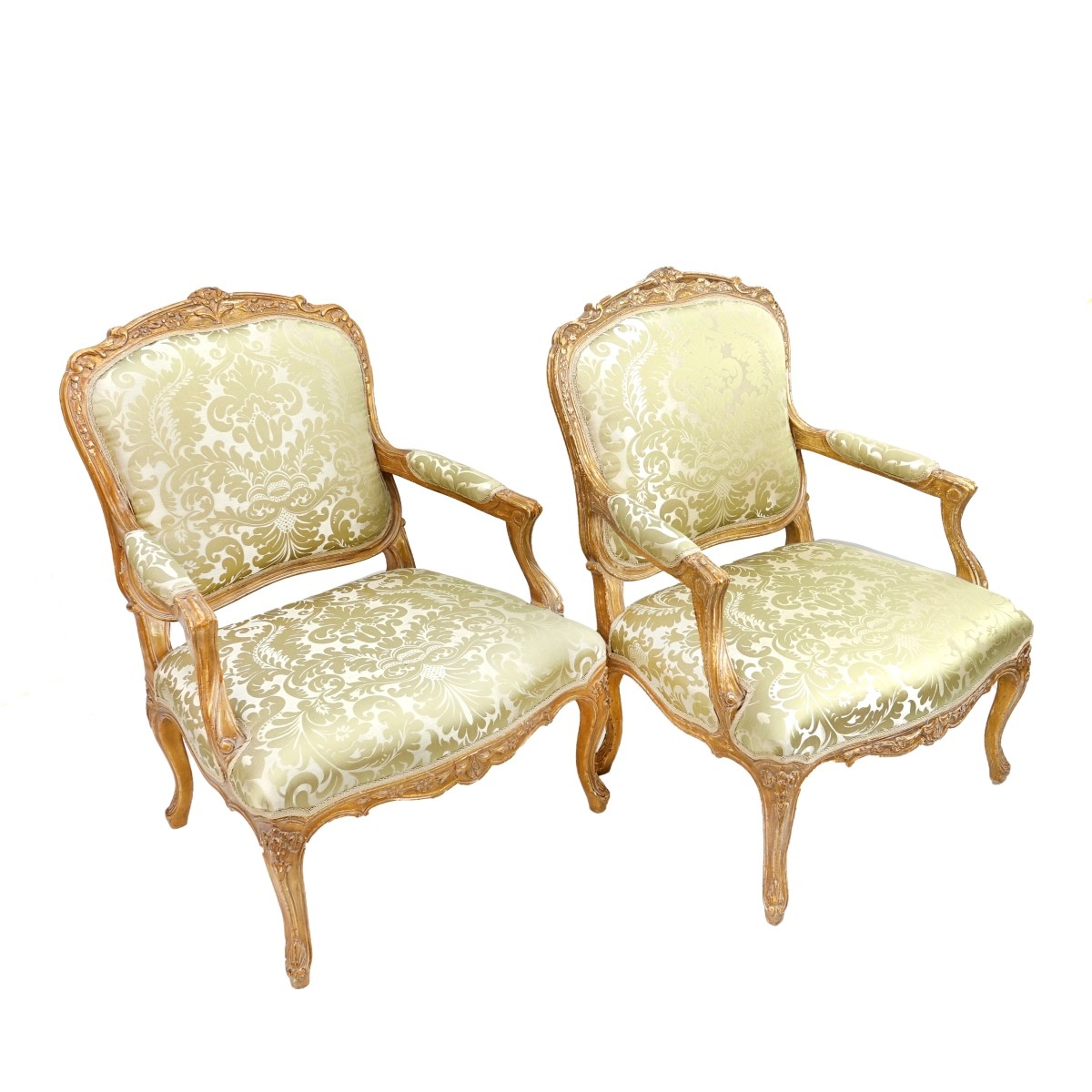 Pair of French Style Fauteuil Chairs