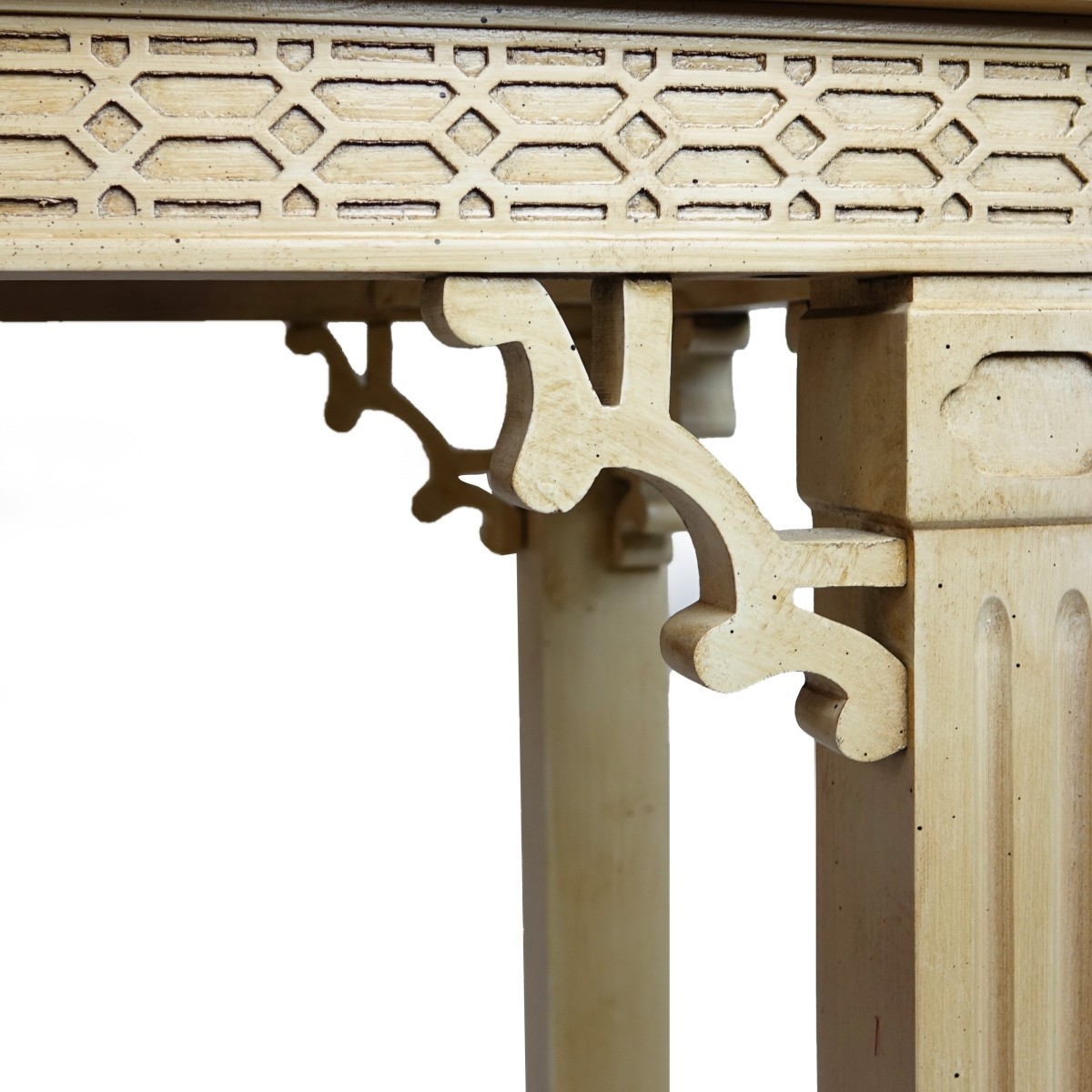 Pair of Chinese Chippendale Style Console Tables