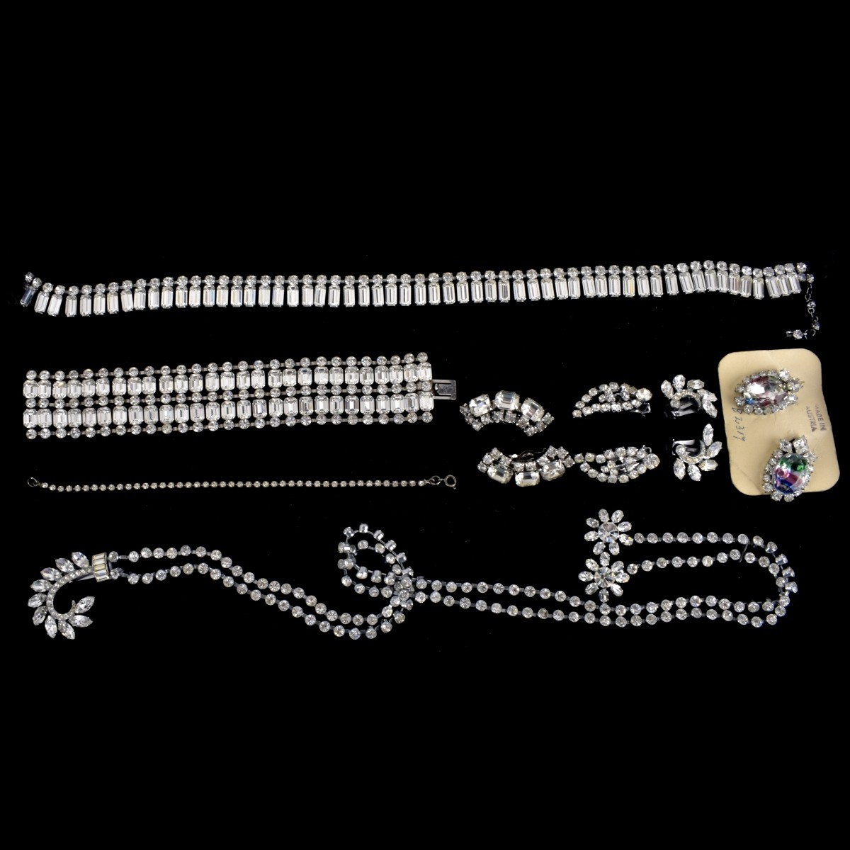 Collection of Rhinestone Jewelry