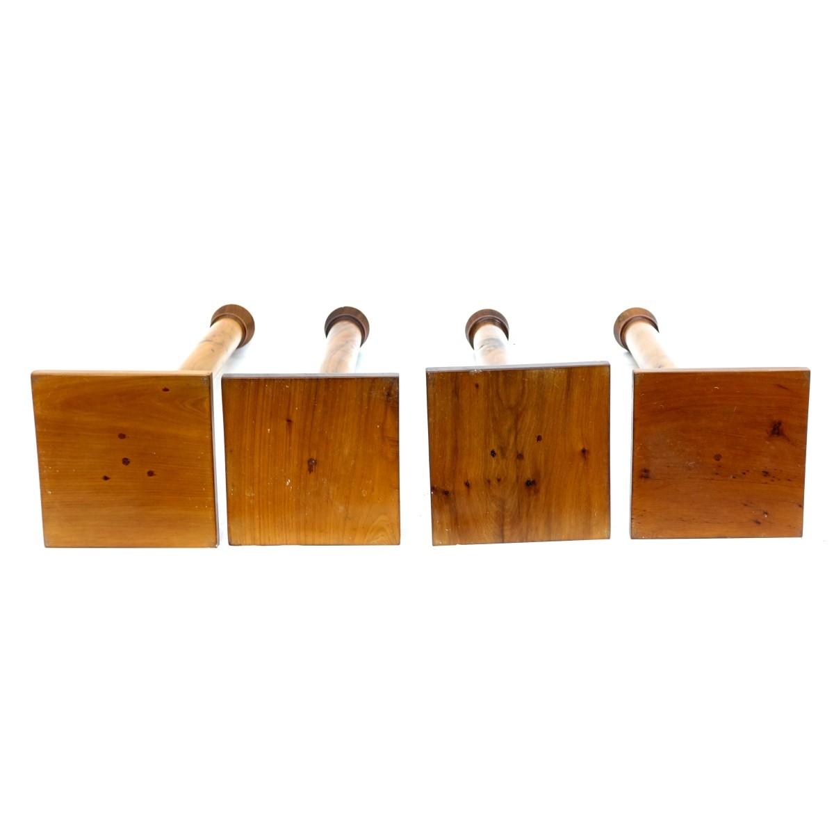 Four (4) Tall Vintage Wooden Candlesticks