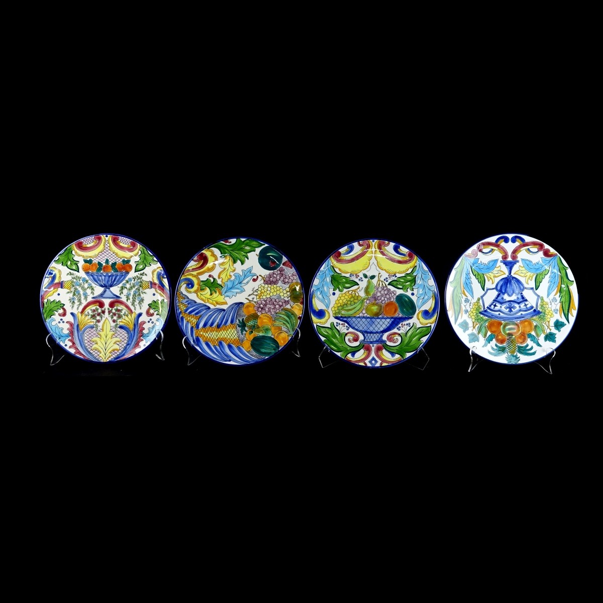 Eight (8) Mac' B French Faience Porcelain Plates