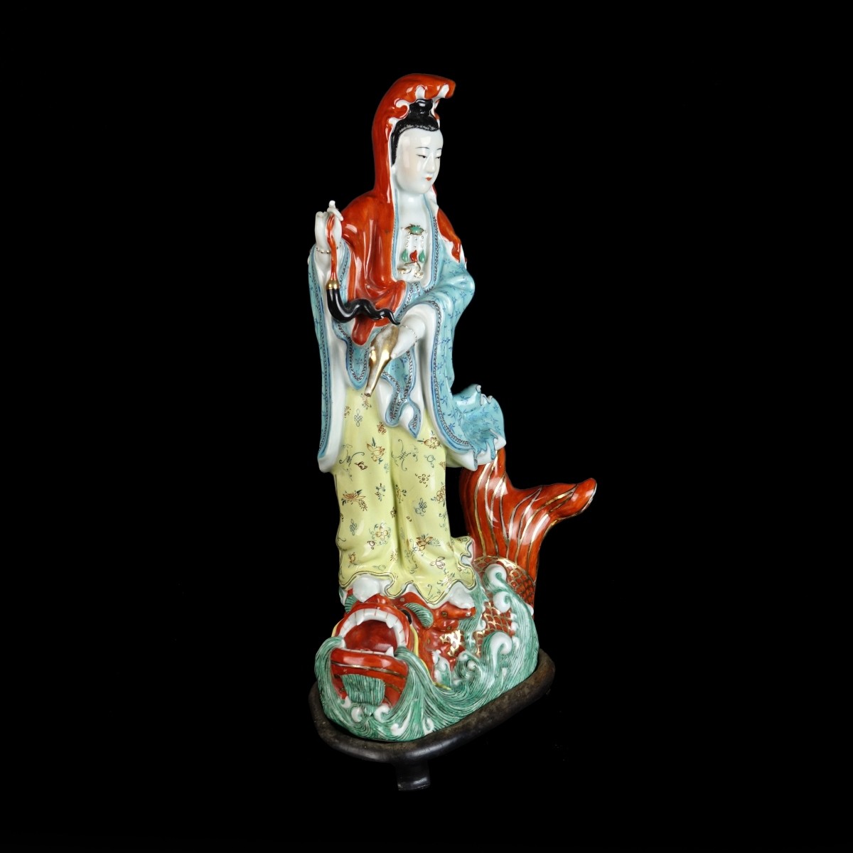 Large Vintage Chinese Porcelain Guanyin Figurine