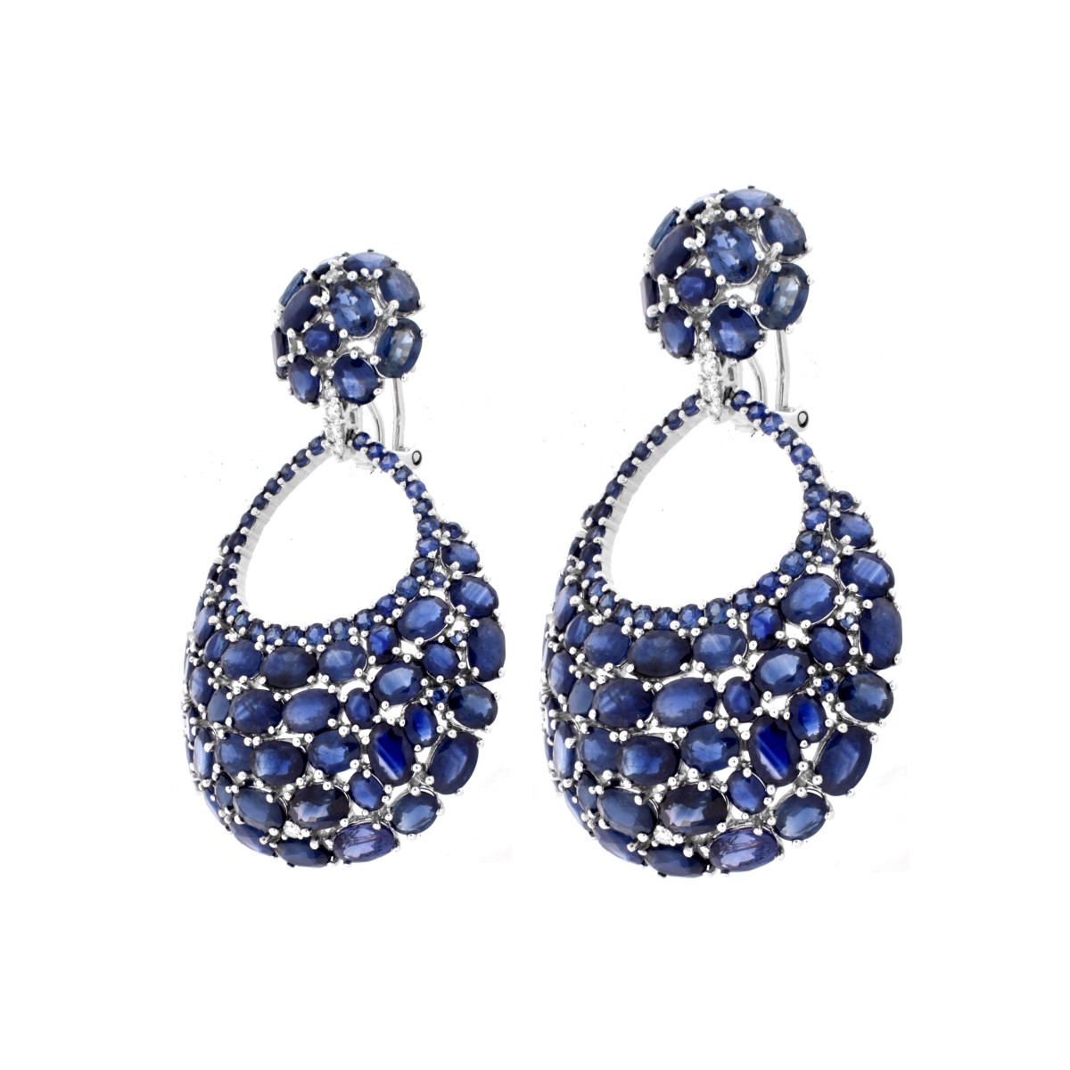 Sapphire, Diamond and 18K Earrings