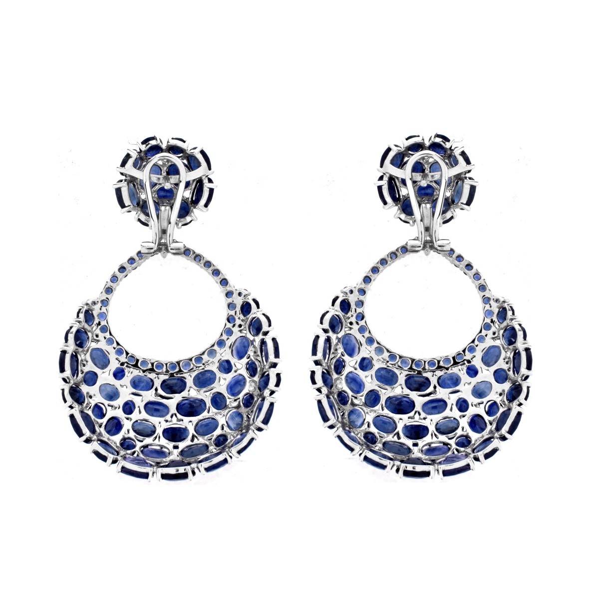 Sapphire, Diamond and 18K Earrings