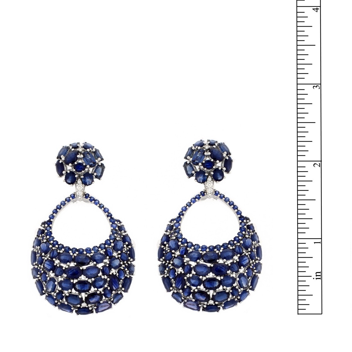 Sapphire, Diamond and 18K Earrings