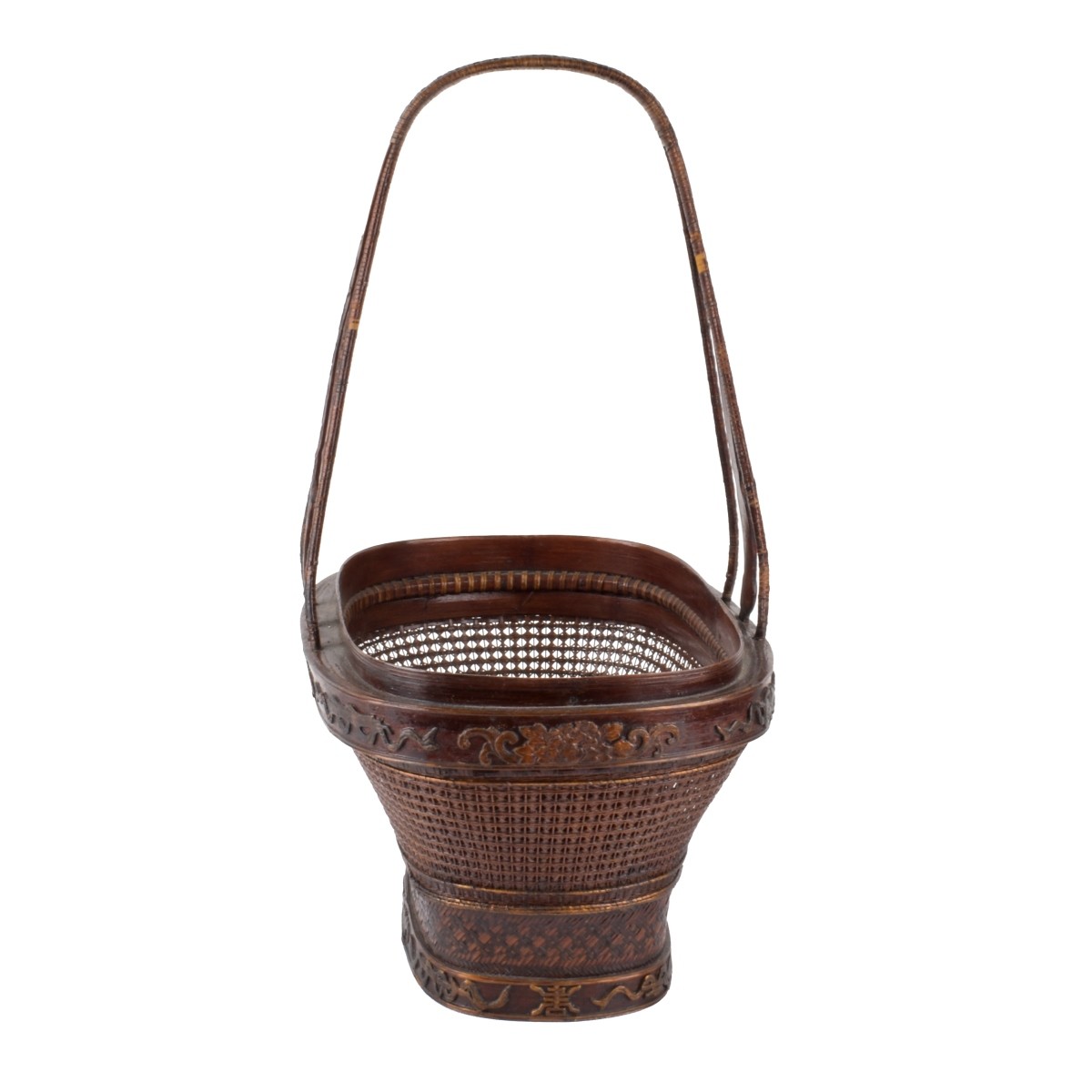Antique Chinese Woven Basket | Kodner Auctions