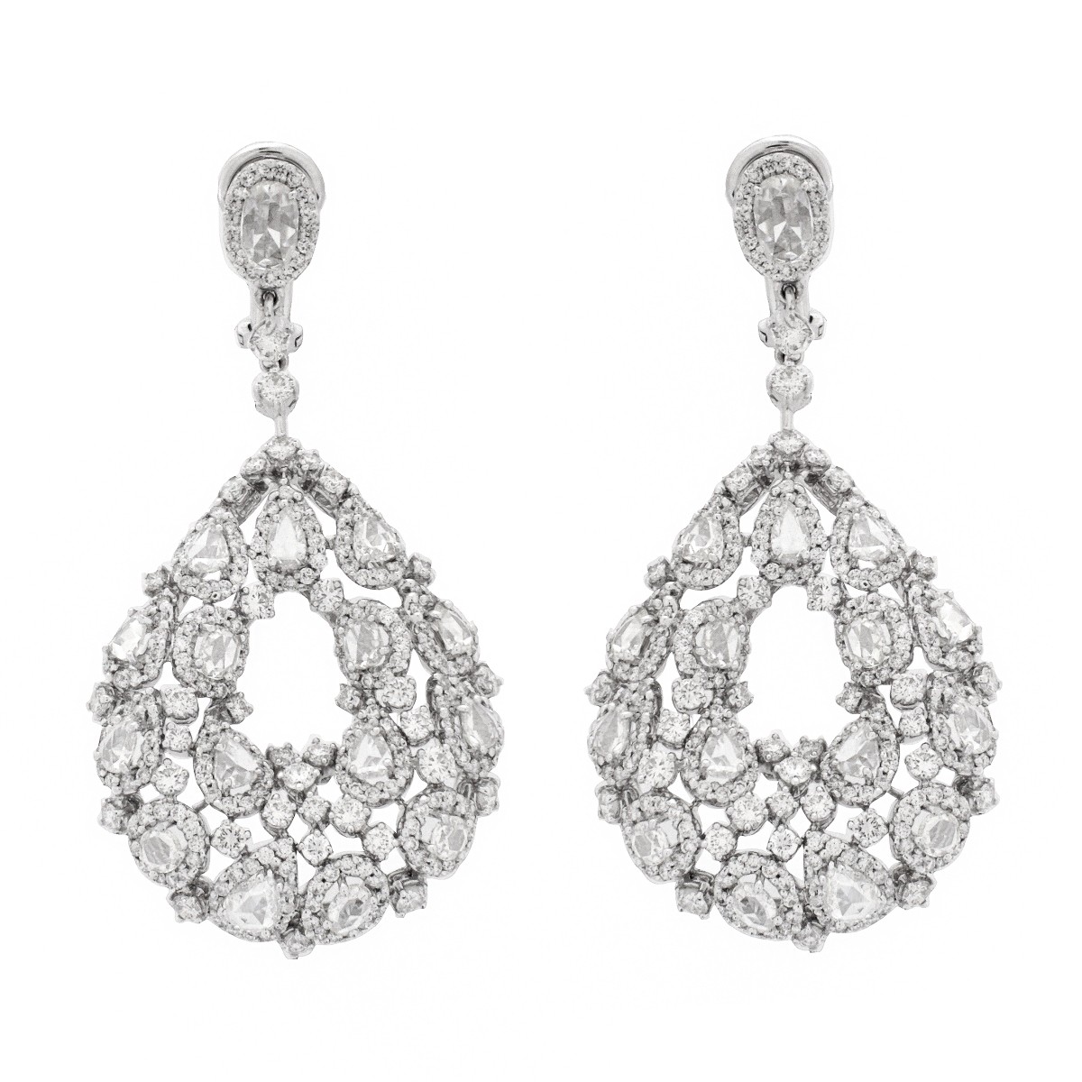 Diamond and 18K Earrings