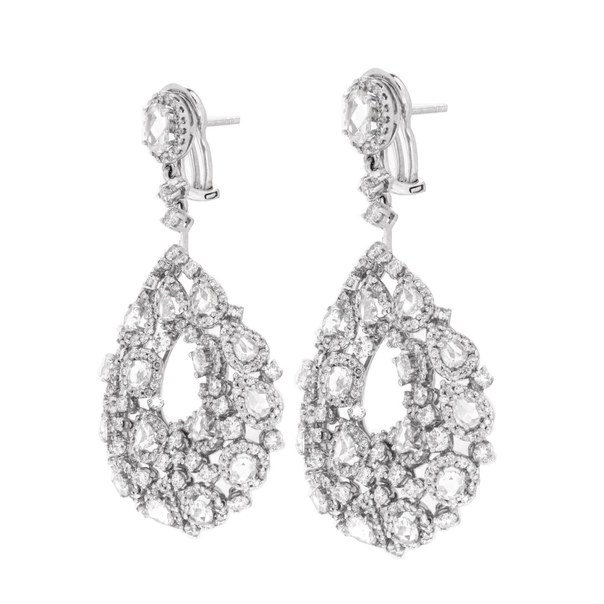 Diamond and 18K Earrings