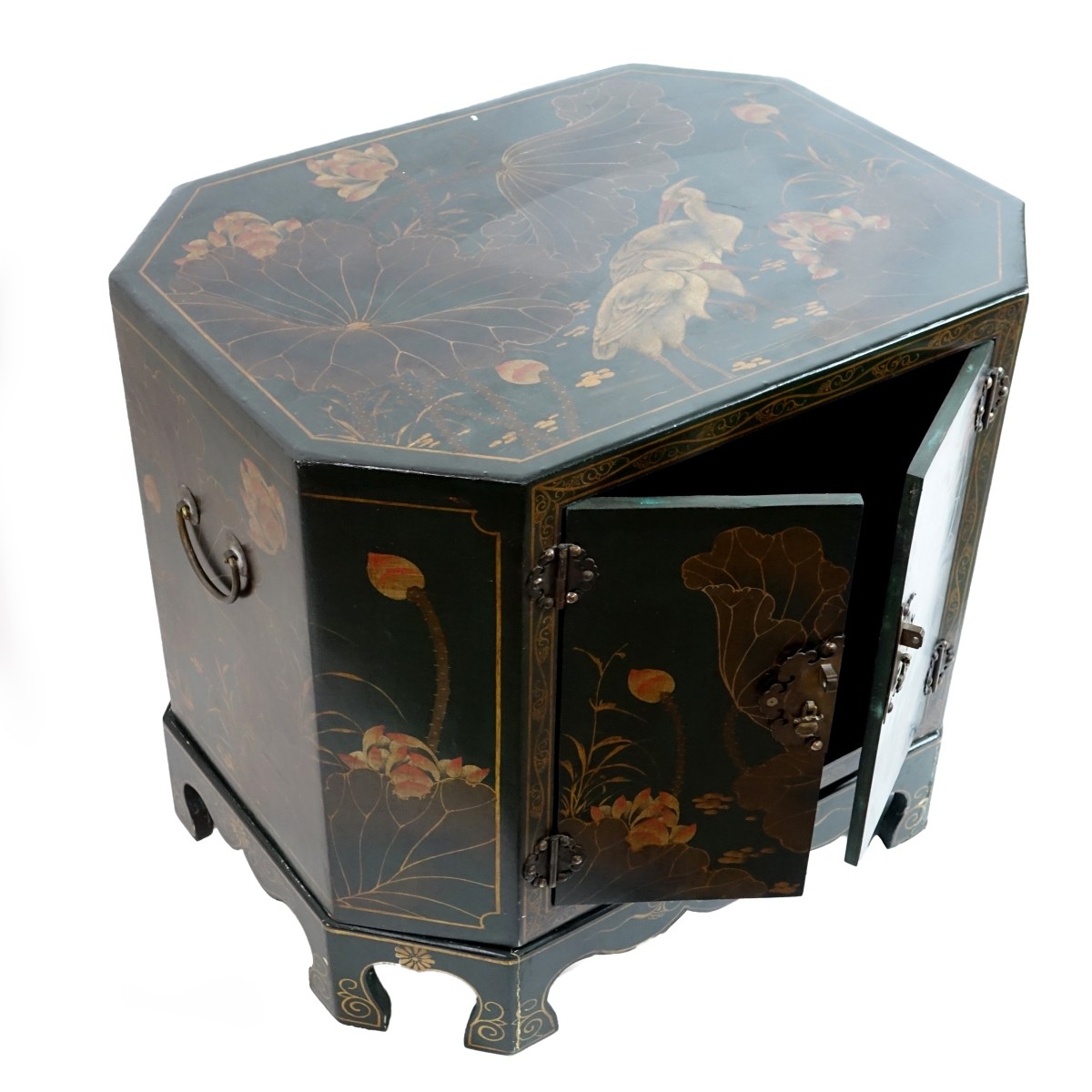 Vintage Japanese Lacquered Side Cabinet