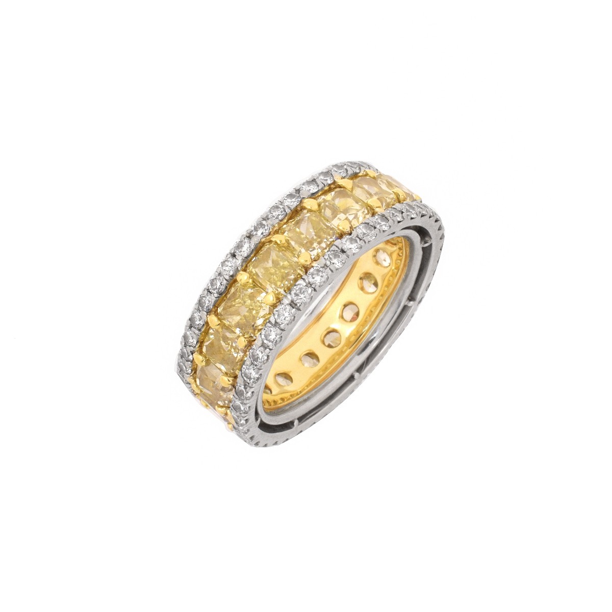 EGL Yellow Diamond Eternity Band