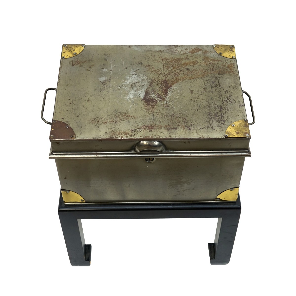 20th C. Chinese Metal and Brass Chest