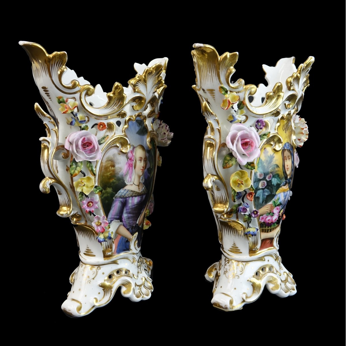 Pair of Antique Porcelain Vases