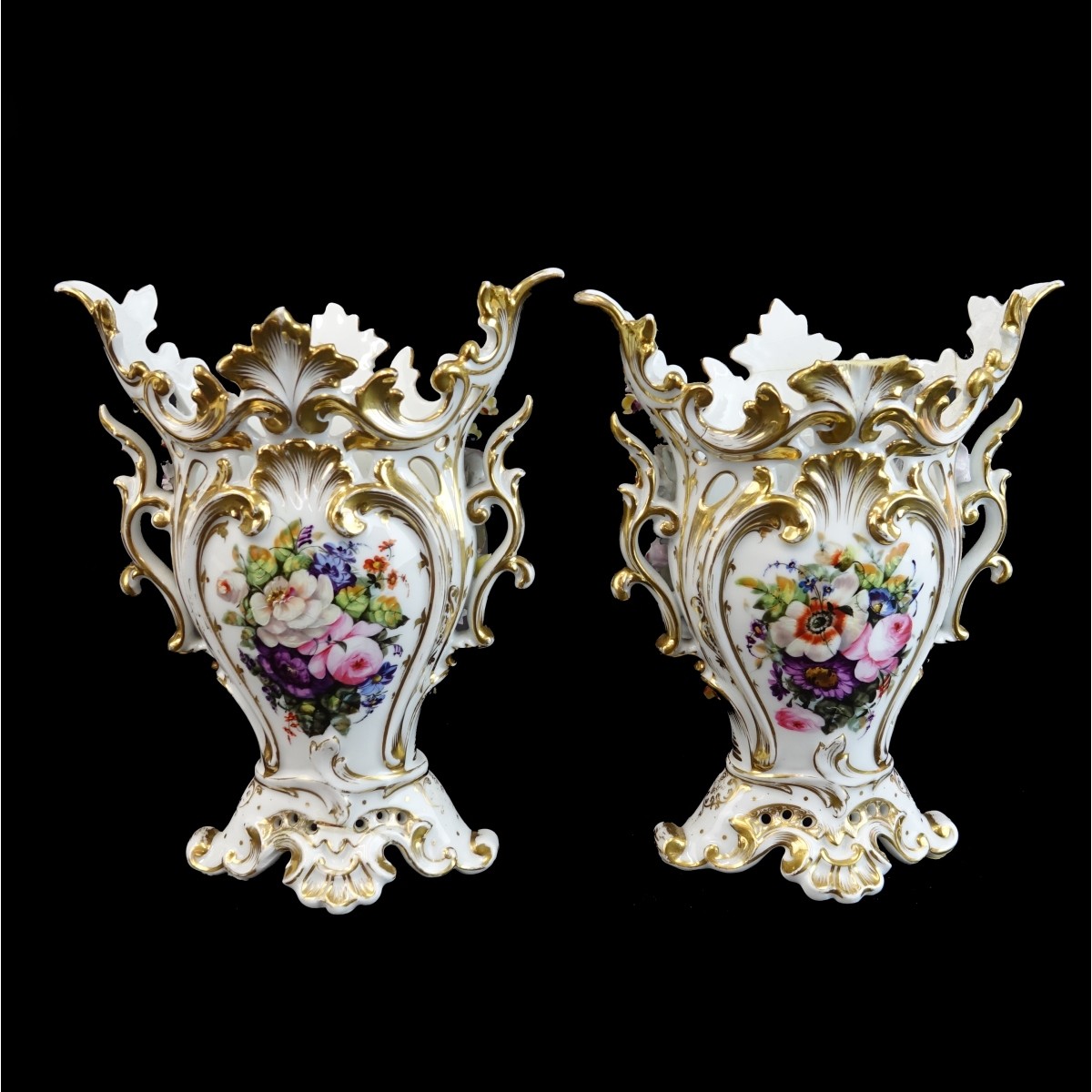 Pair of Antique Porcelain Vases