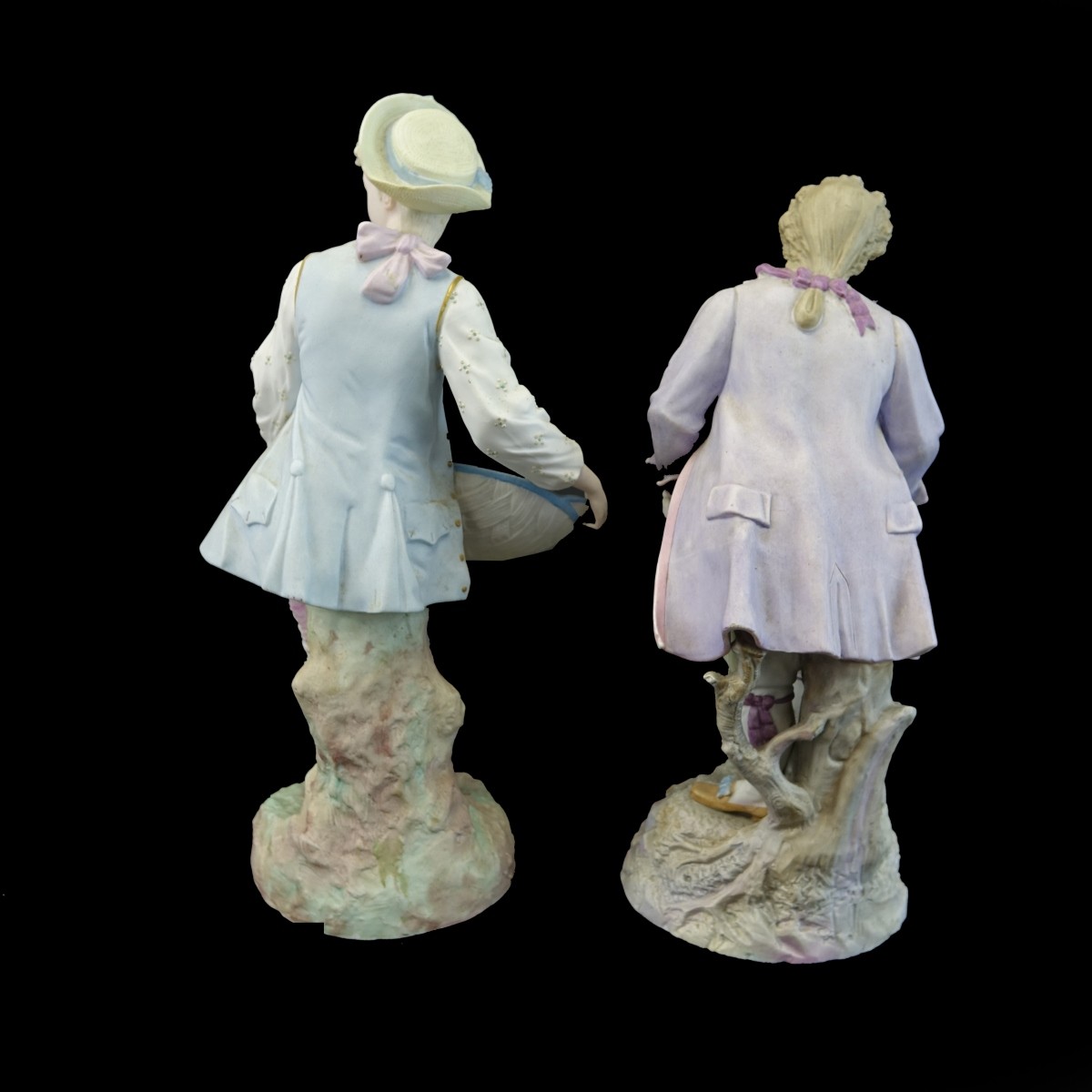 Two Meissen style Bisque Figures