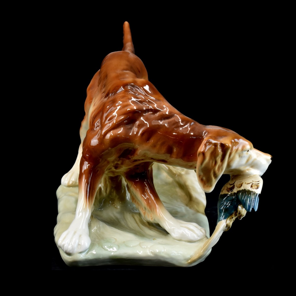 Royal Dux "Retriever with Pheasant" Figurine