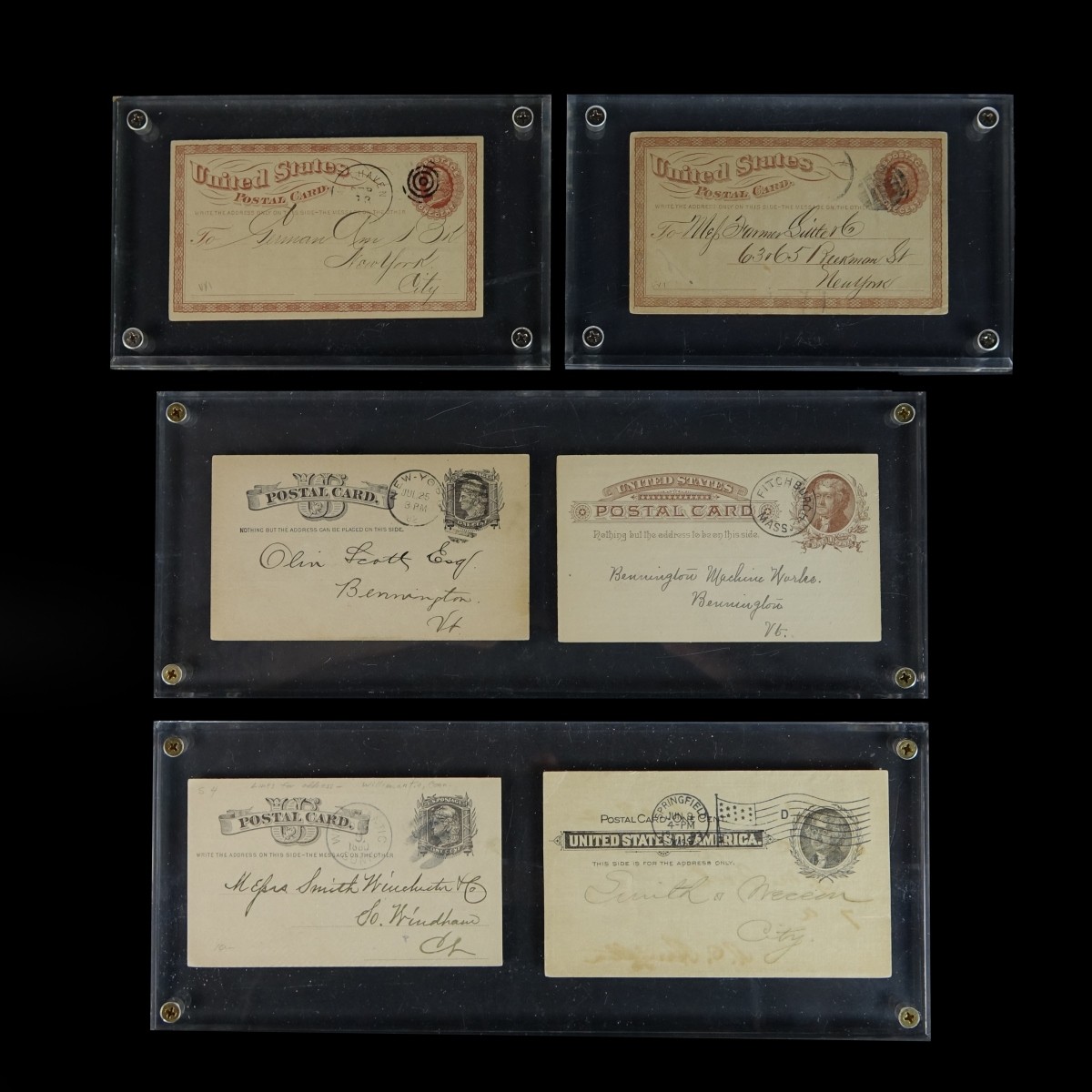 Six (6) U.S. Postal Cards in Presentation Cases