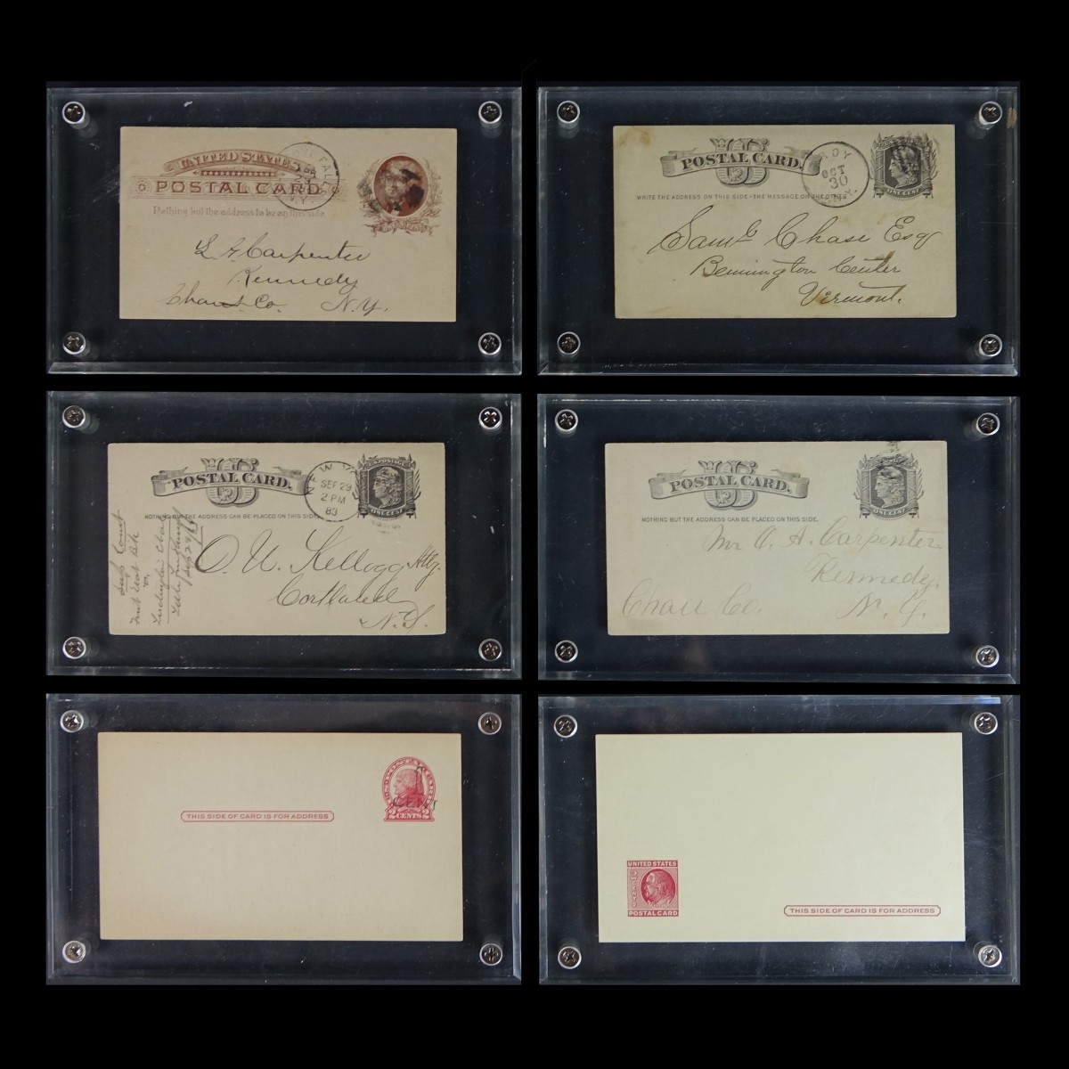 Five (5) U.S. Postal Cards in Presentation Cases