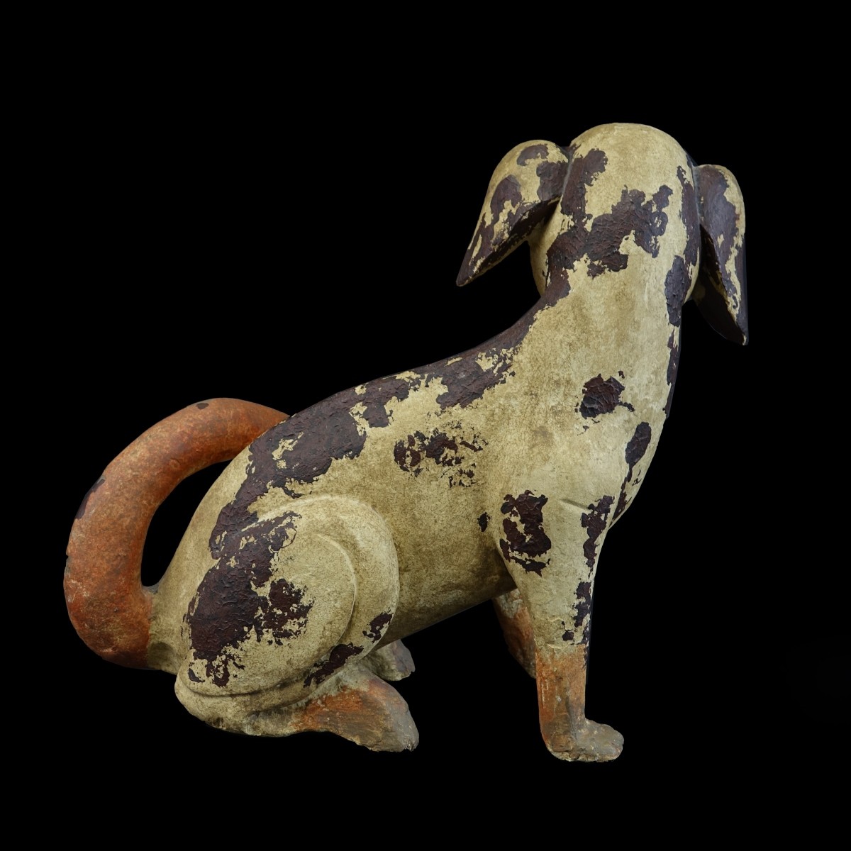 Vintage Terracotta Dog Figurine