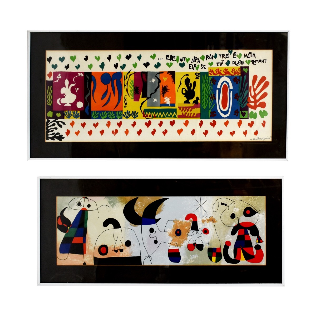 After: Joan Miro and Henri Matisse Prints