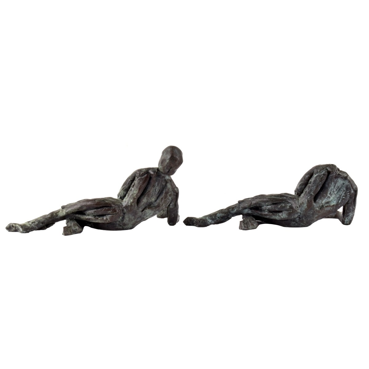 Larry Mohr (1921 - 2013) Pair of Bronze Sculptures