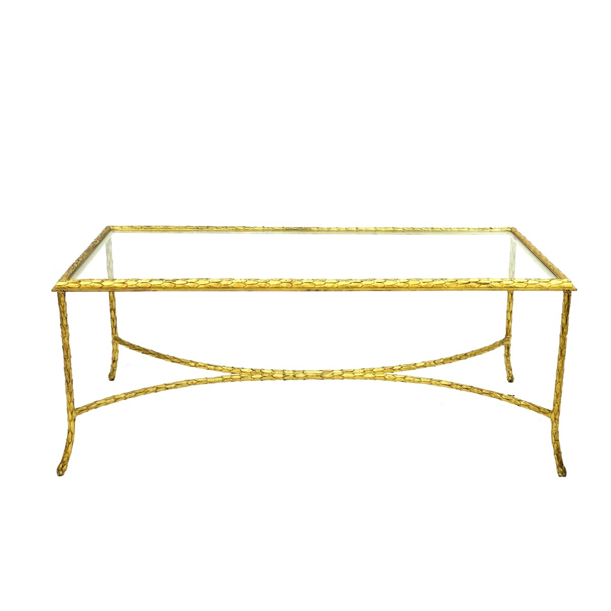 20th C. Gilt Iron Coffee Table