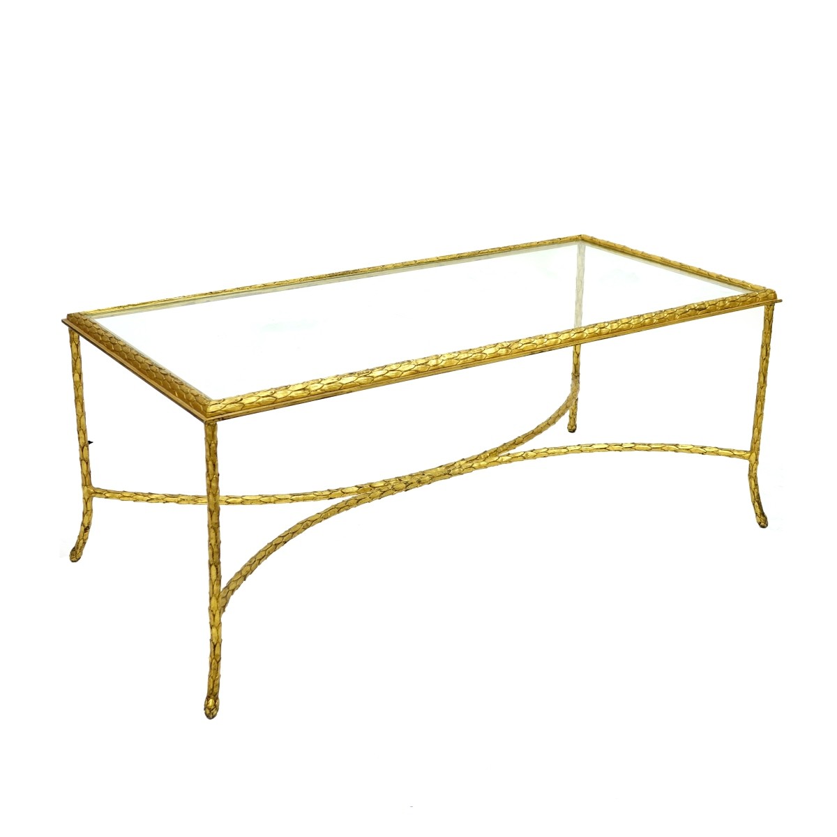 20th C. Gilt Iron Coffee Table