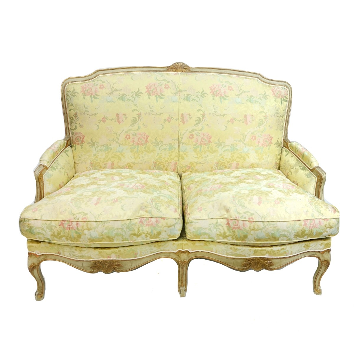 Louis XV Style Gilt Carved Sette