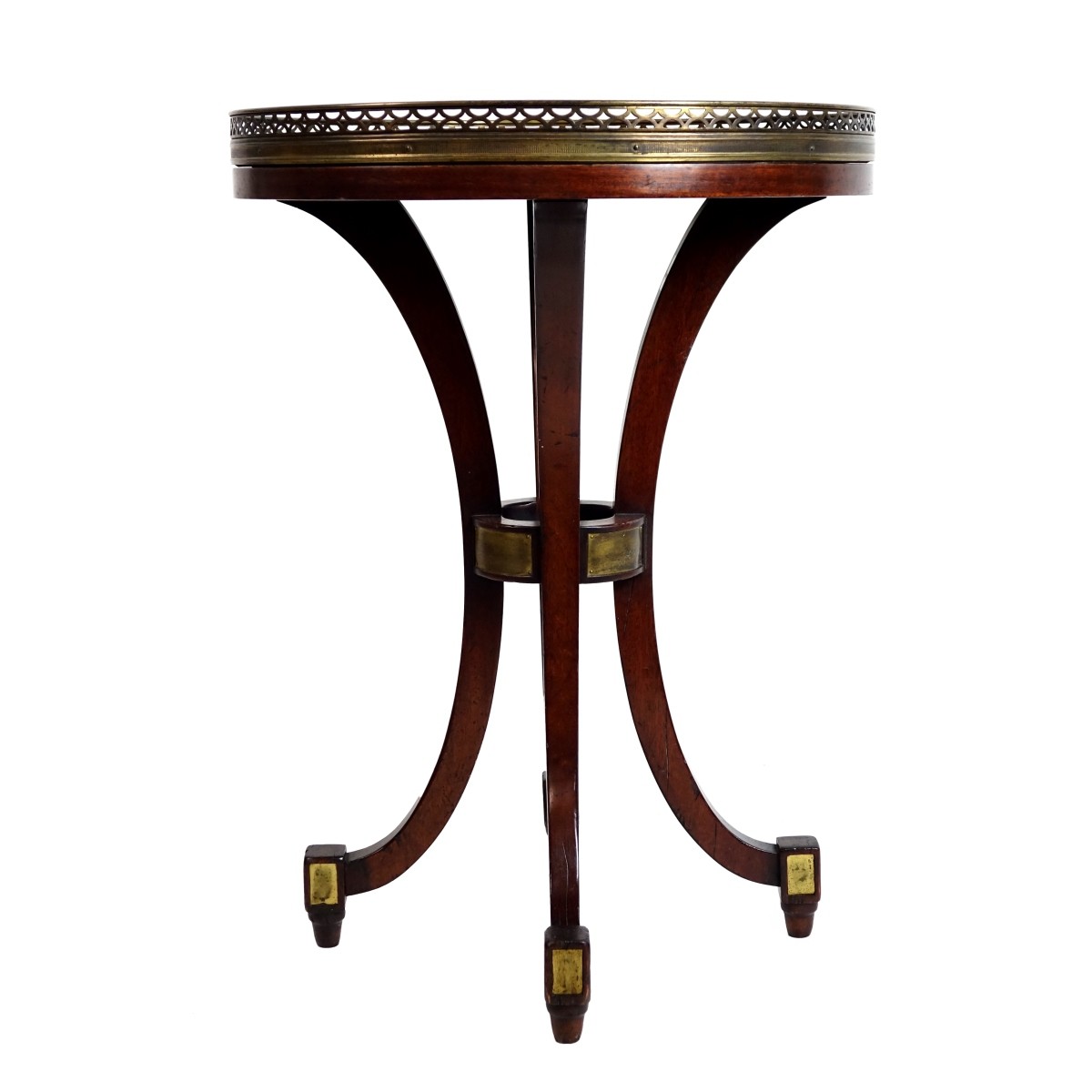 Louis XVI Style Mahogany Pedestal Side Table