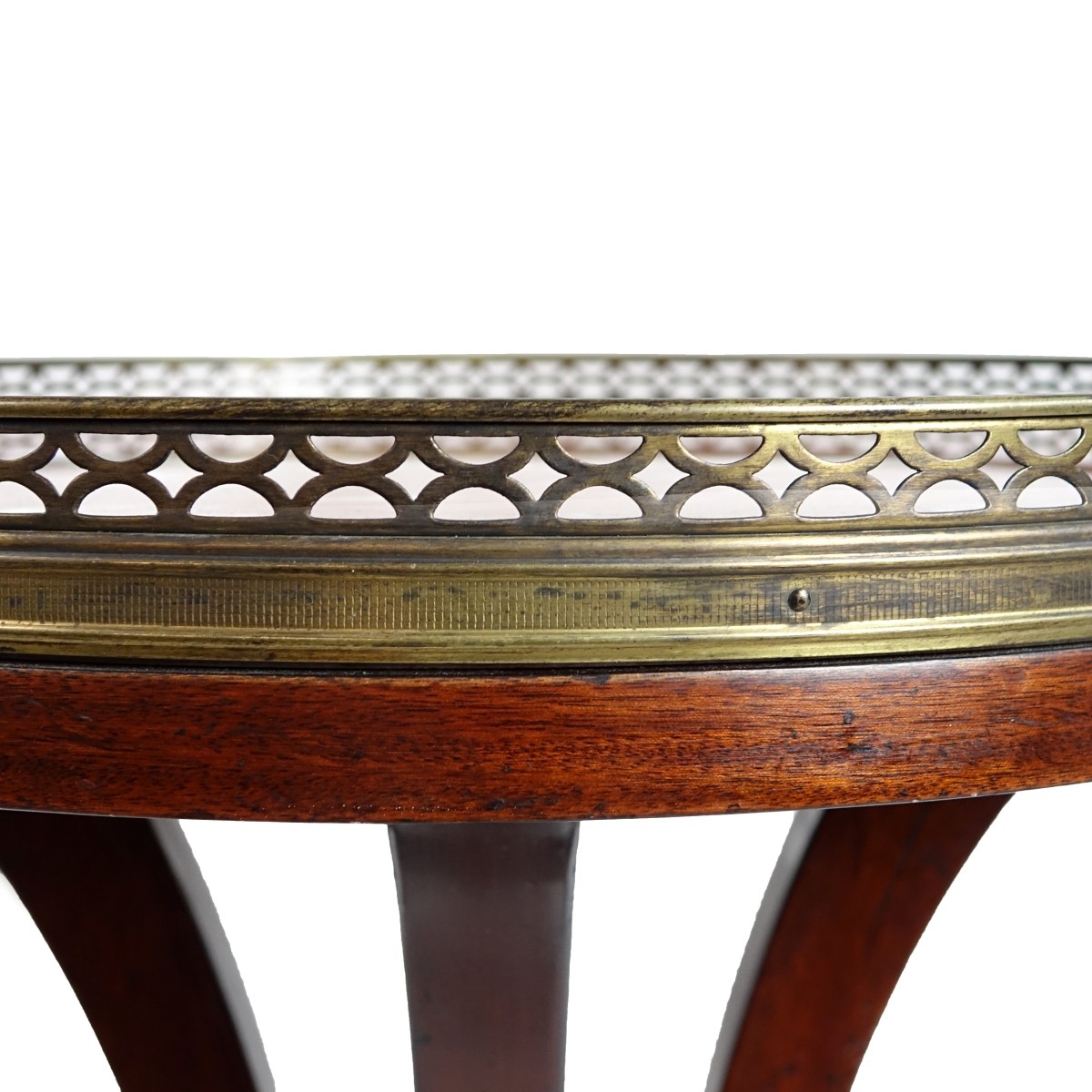 Louis XVI Style Mahogany Pedestal Side Table