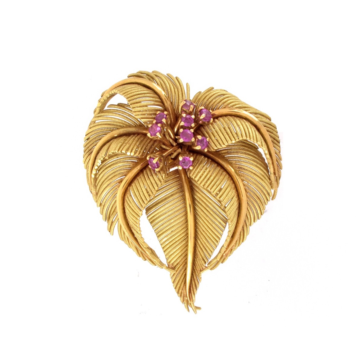 Tiffany & Co Ruby and 18K Brooch