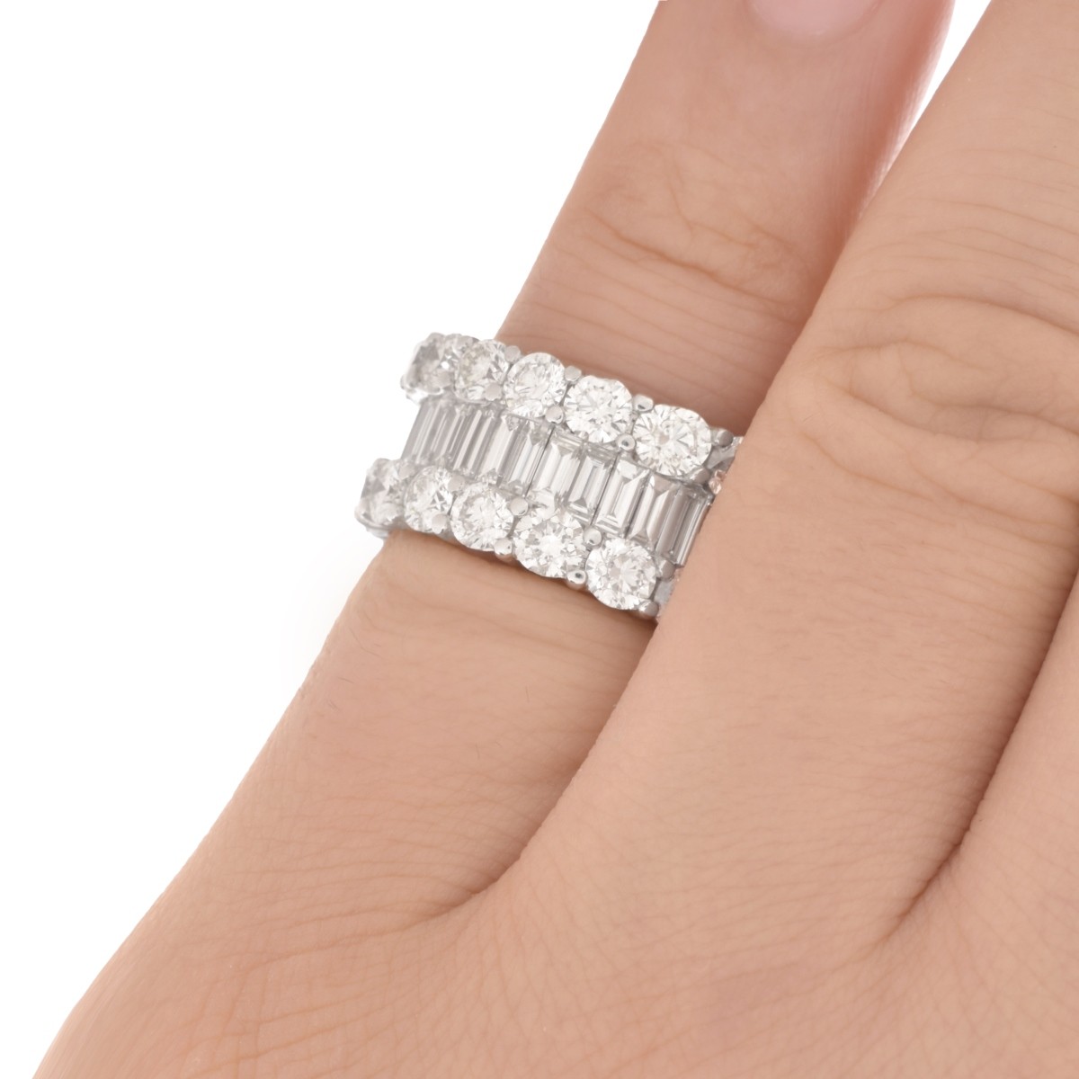 Diamond and Platinum Eternity Band